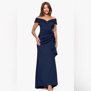 Xscape Scuba Crepe dress Navy